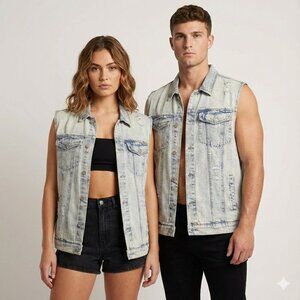 New Risen Denim Vest  2xl  msrp $78